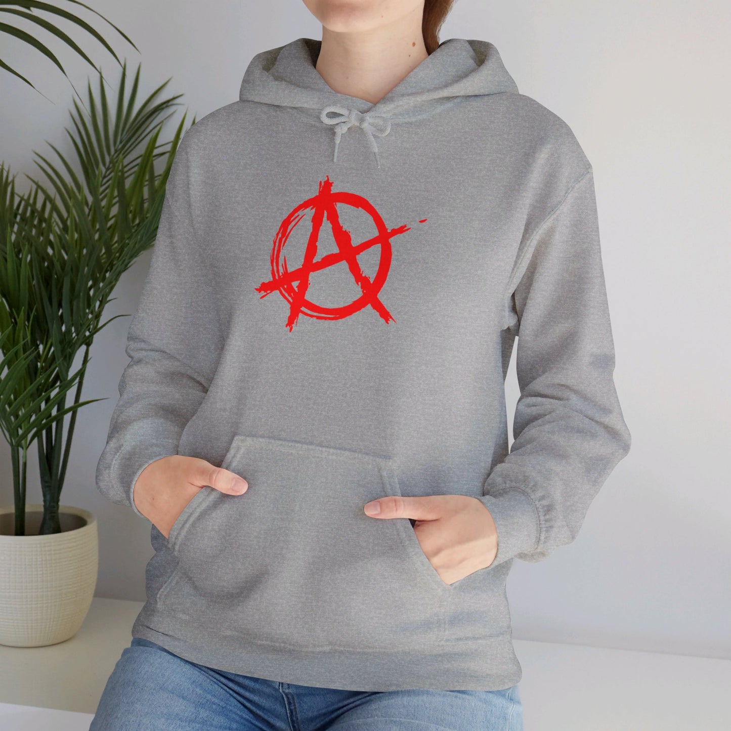 Anarchy (Red Decal) Unisex Heavy Blend™ Hooded Sweatshirt