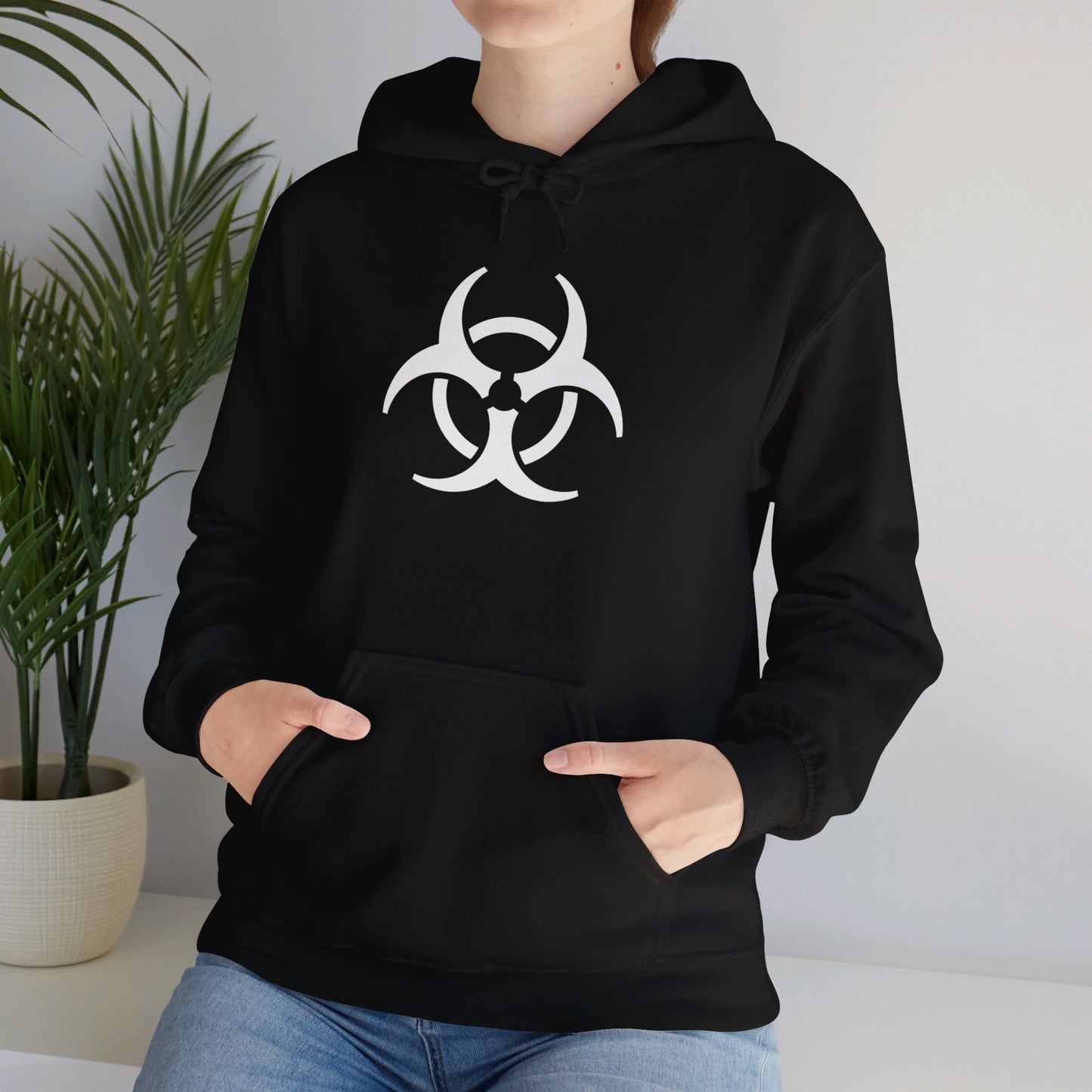 Biohazard (White Decal) Unisex Heavy Blend™ Hooded Sweatshirt