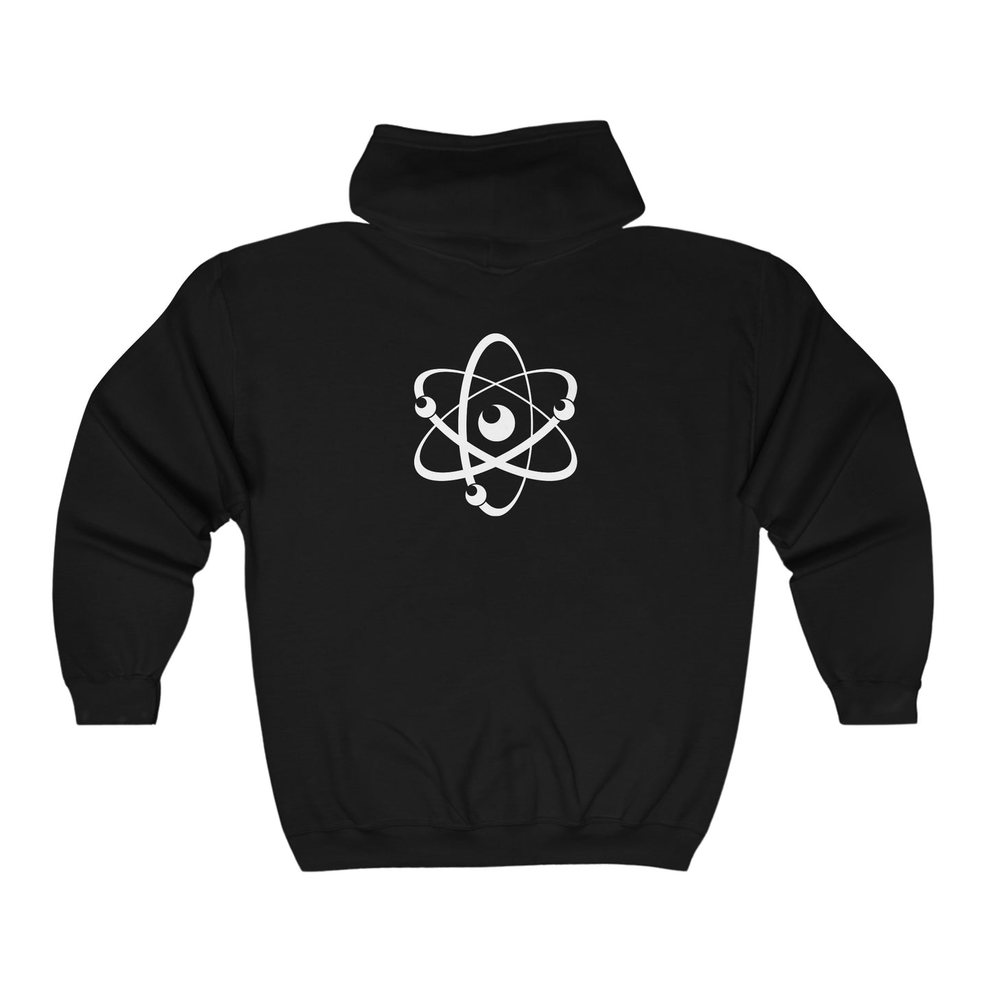 Atom (White Decal) Unisex Heavy Blend™ Full Zip Hooded Sweatshirt