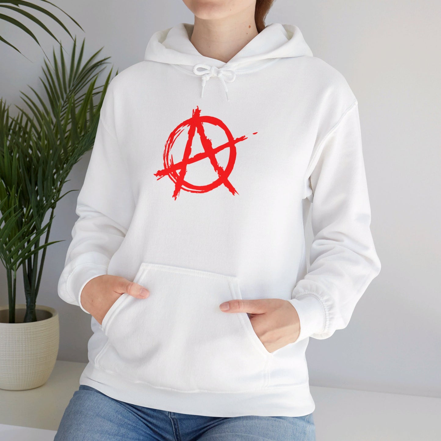 Anarchy (Red Decal) Unisex Heavy Blend™ Hooded Sweatshirt