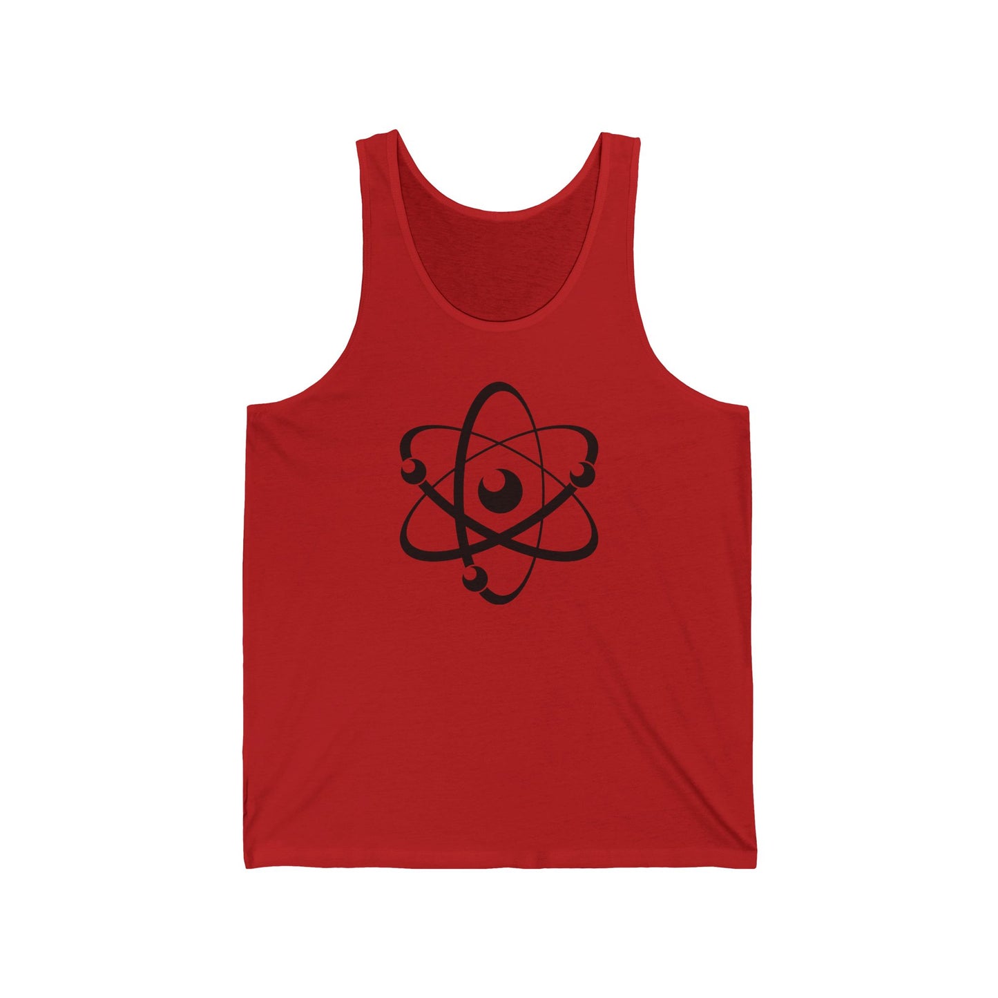 Atom (Black Decal) Unisex Jersey Tank Top