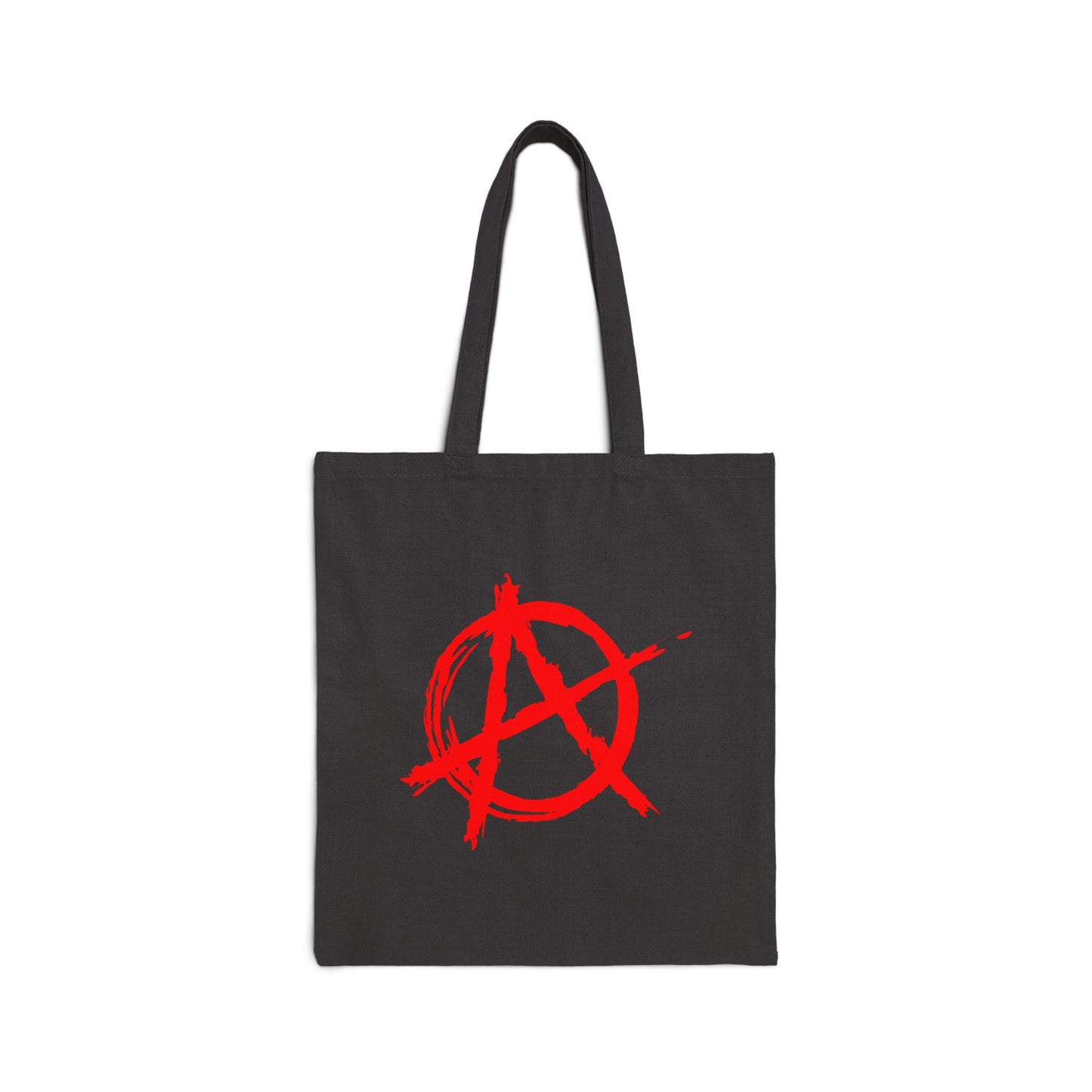 Anarchy (Red Decal) Cotton Canvas Tote Bag