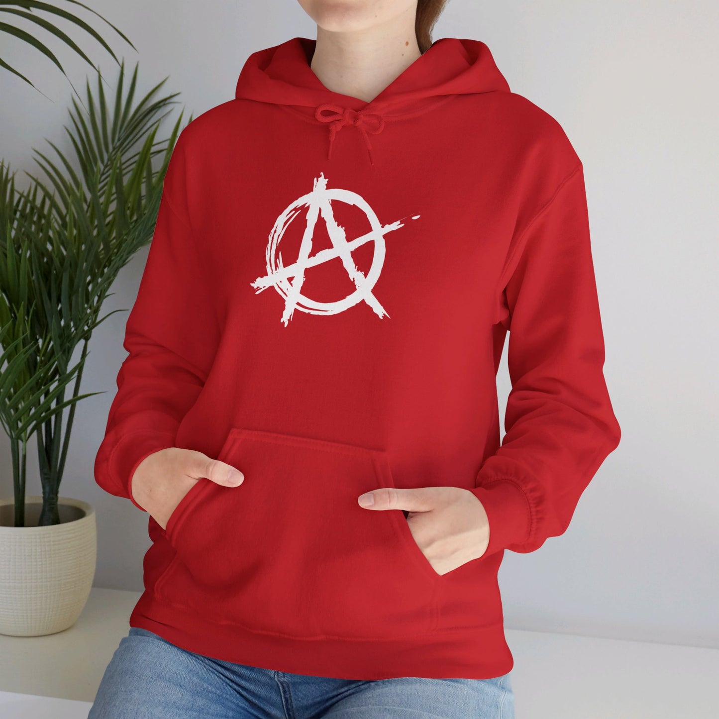 Anarchy (White Decal) Unisex Heavy Blend™ Hooded Sweatshirt