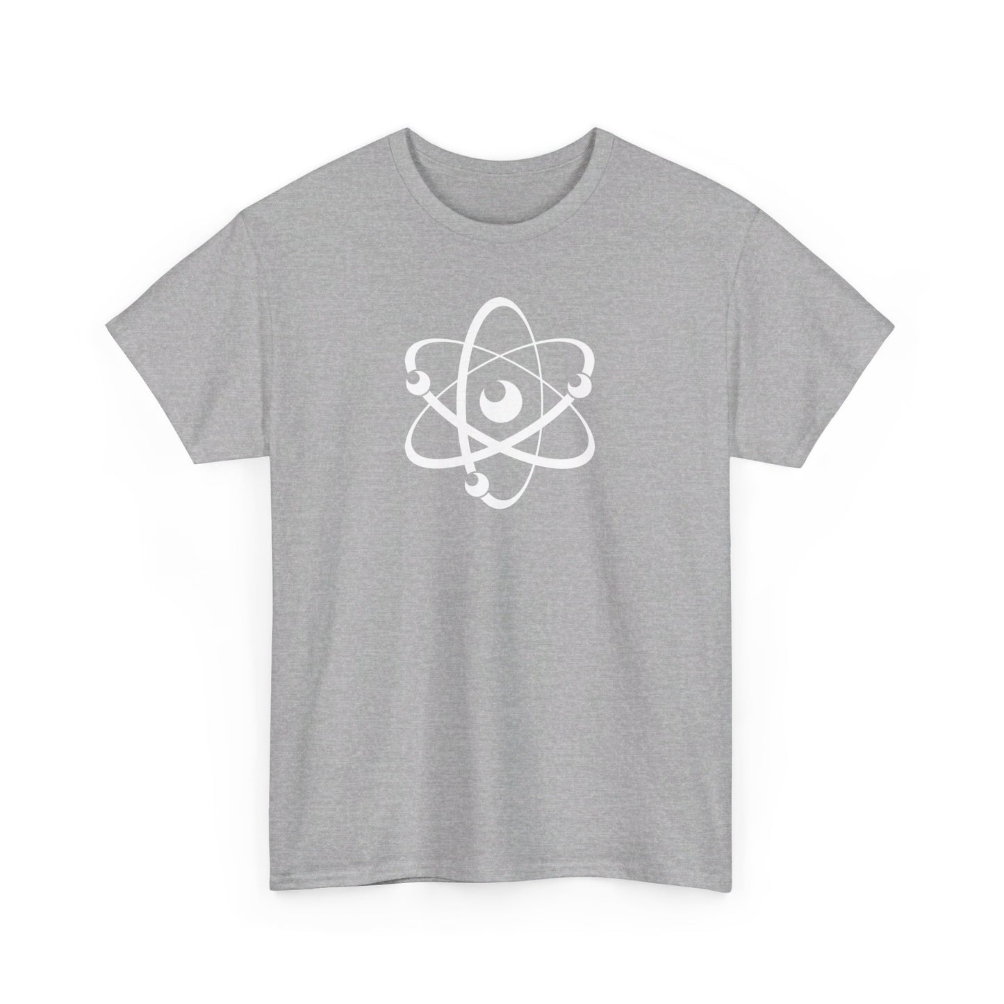 Atom (White Decal) Unisex Heavy Cotton Tee