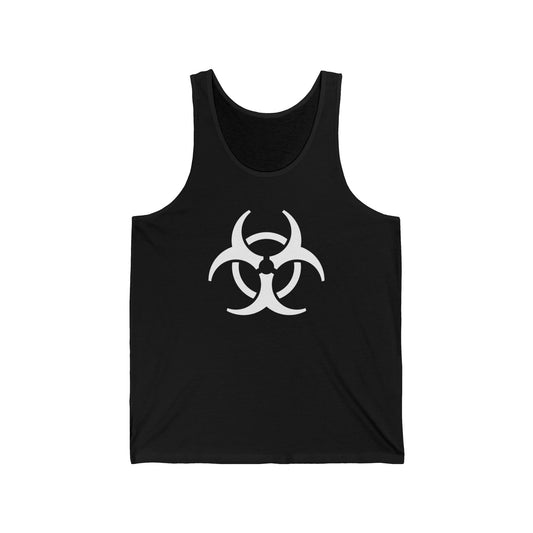 Biohazard (White Decal) Unisex Jersey Tank Top