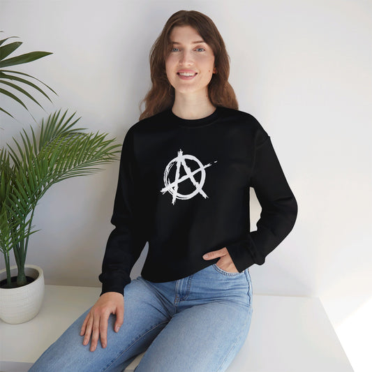 Anarchy (White Decal) Unisex Heavy Blend™ Crewneck Sweatshirt