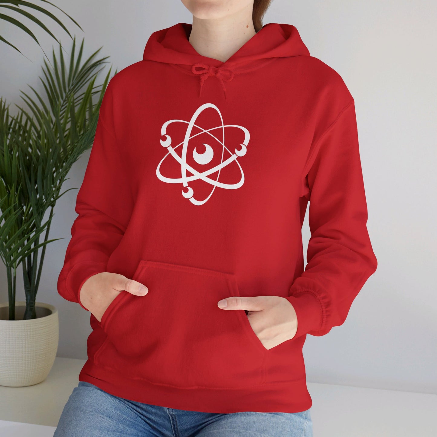 Atom (White Decal) Unisex Heavy Blend™ Hooded Sweatshirt