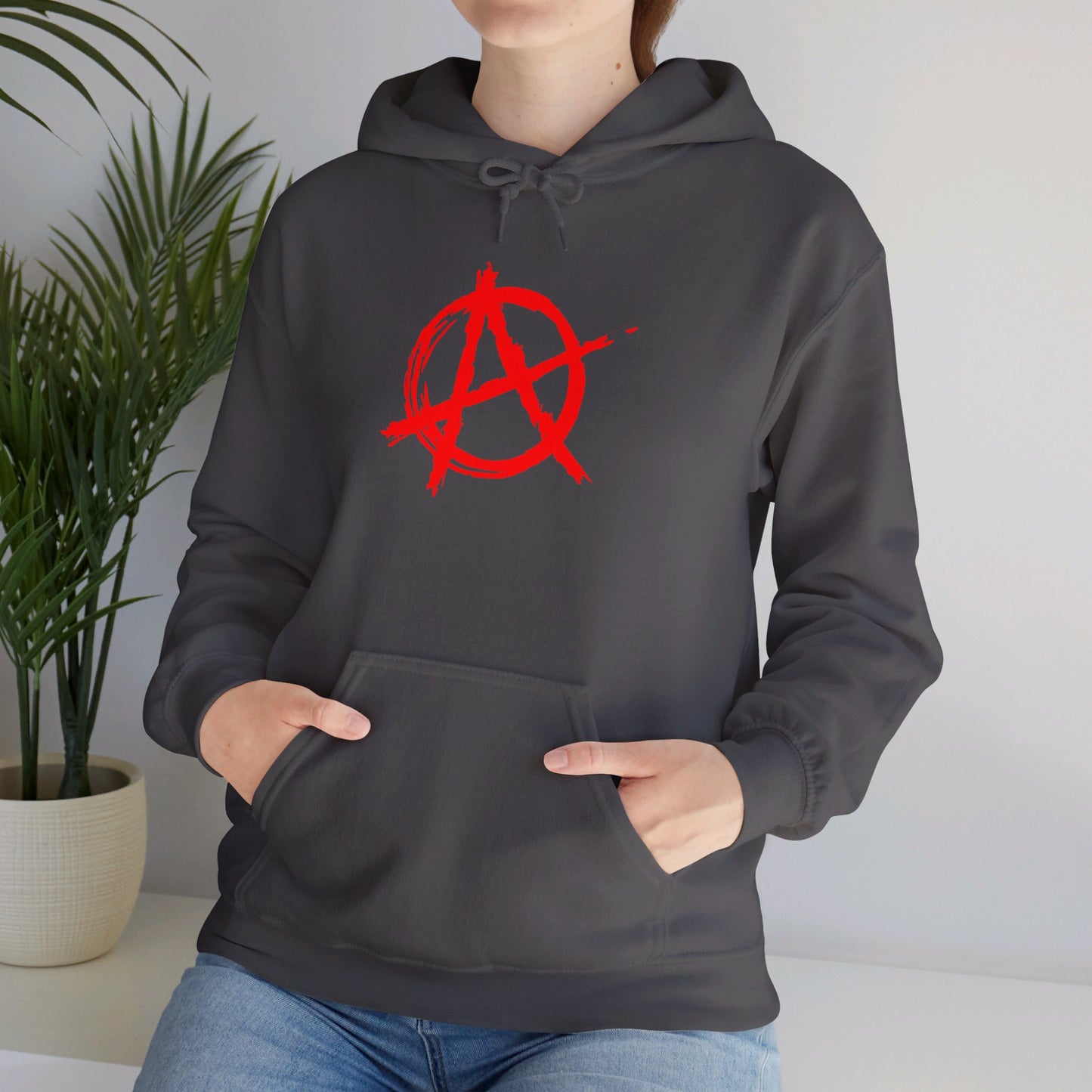 Anarchy (Red Decal) Unisex Heavy Blend™ Hooded Sweatshirt