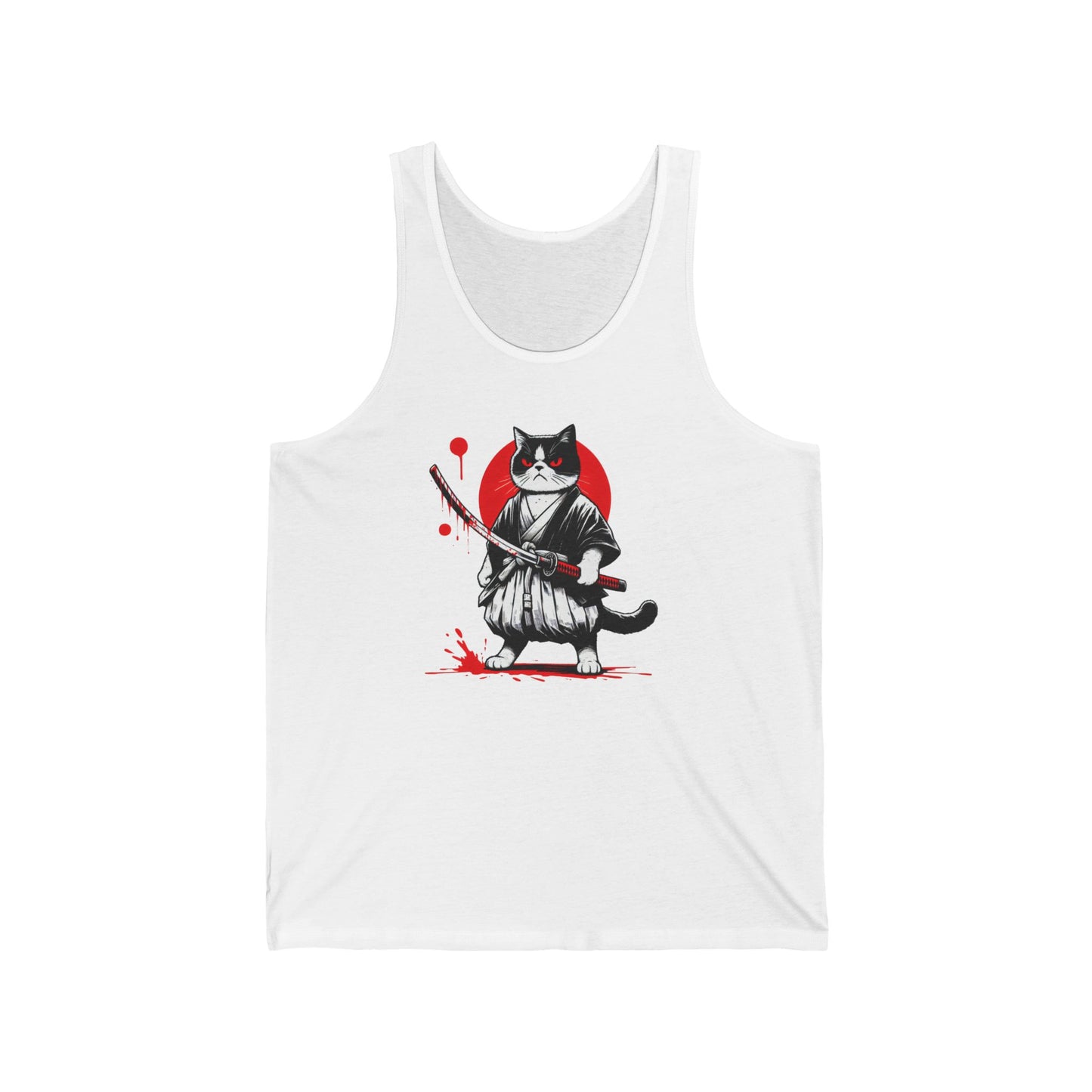 Mean Cat Unisex Jersey Tank Top