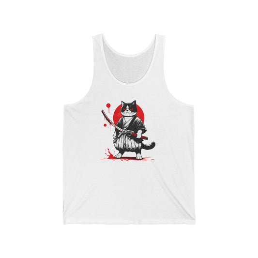 Mean Cat Unisex Jersey Tank Top