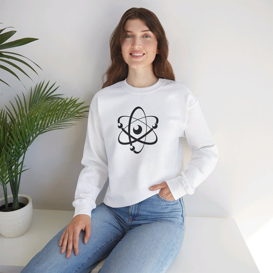 Atom (Black Decal) Unisex Heavy Blend™ Crewneck Sweatshirt