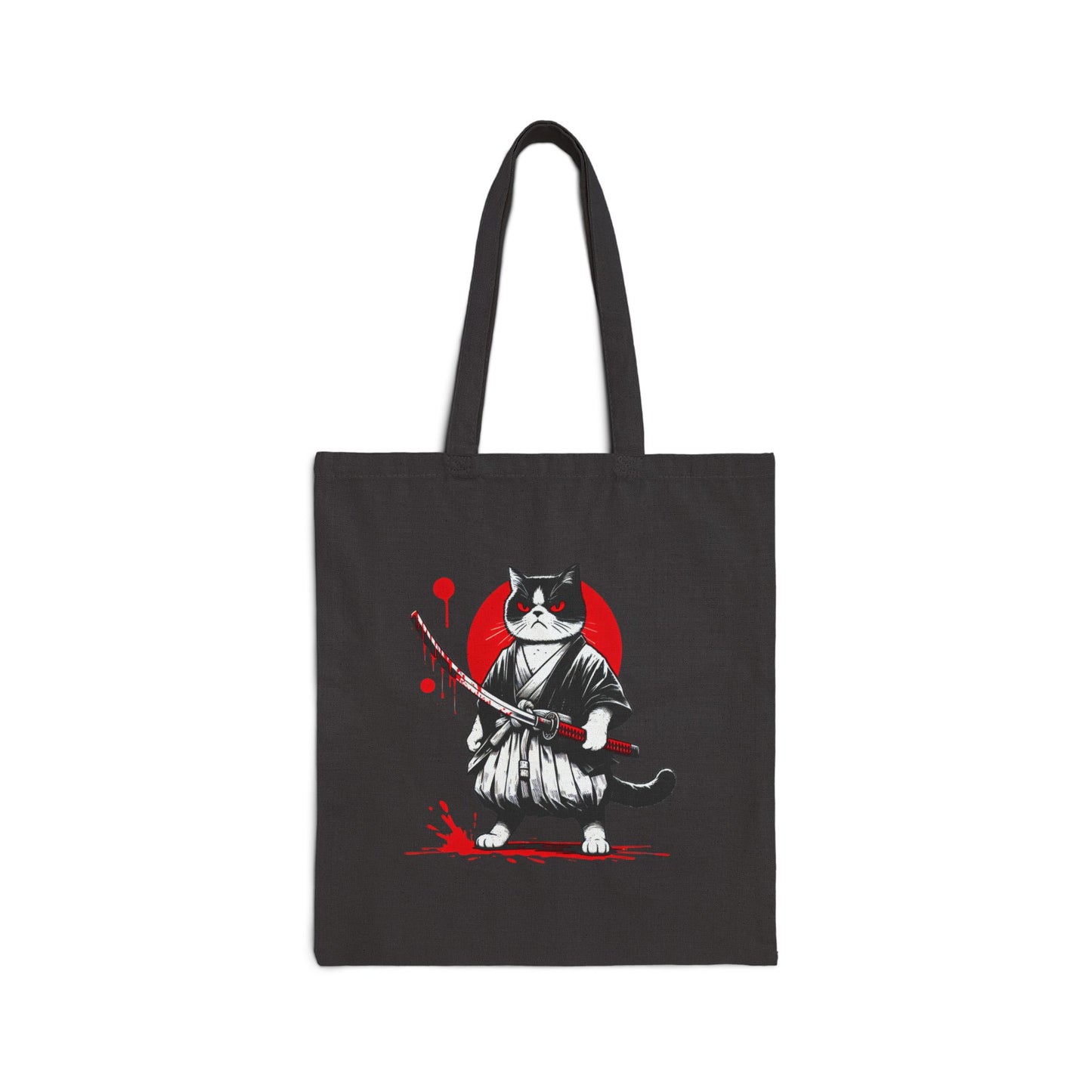 Mean Cat Cotton Canvas Tote Bag