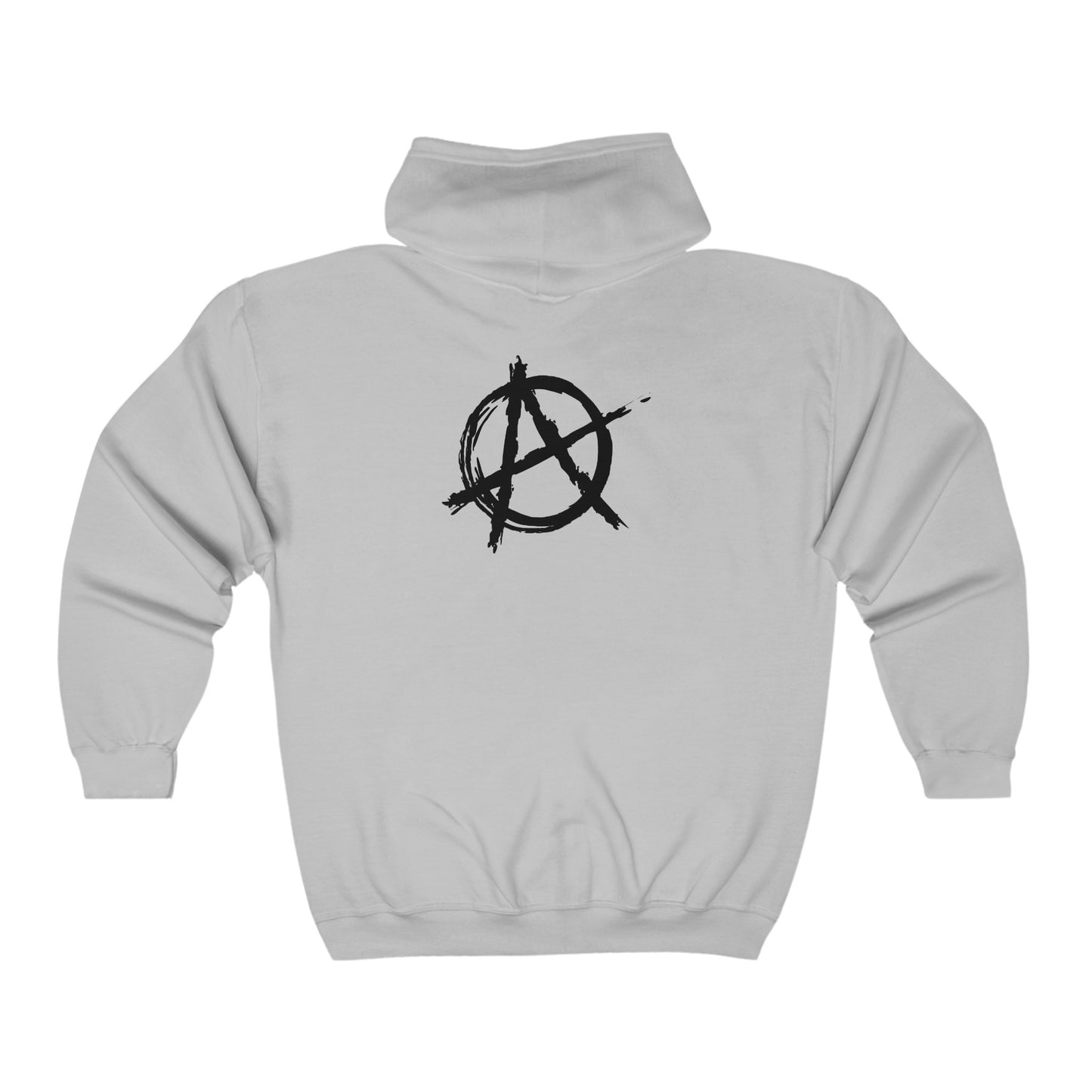 Anarchy (Black Decal) Unisex Heavy Blend™ Full Zip Hooded Sweatshirt