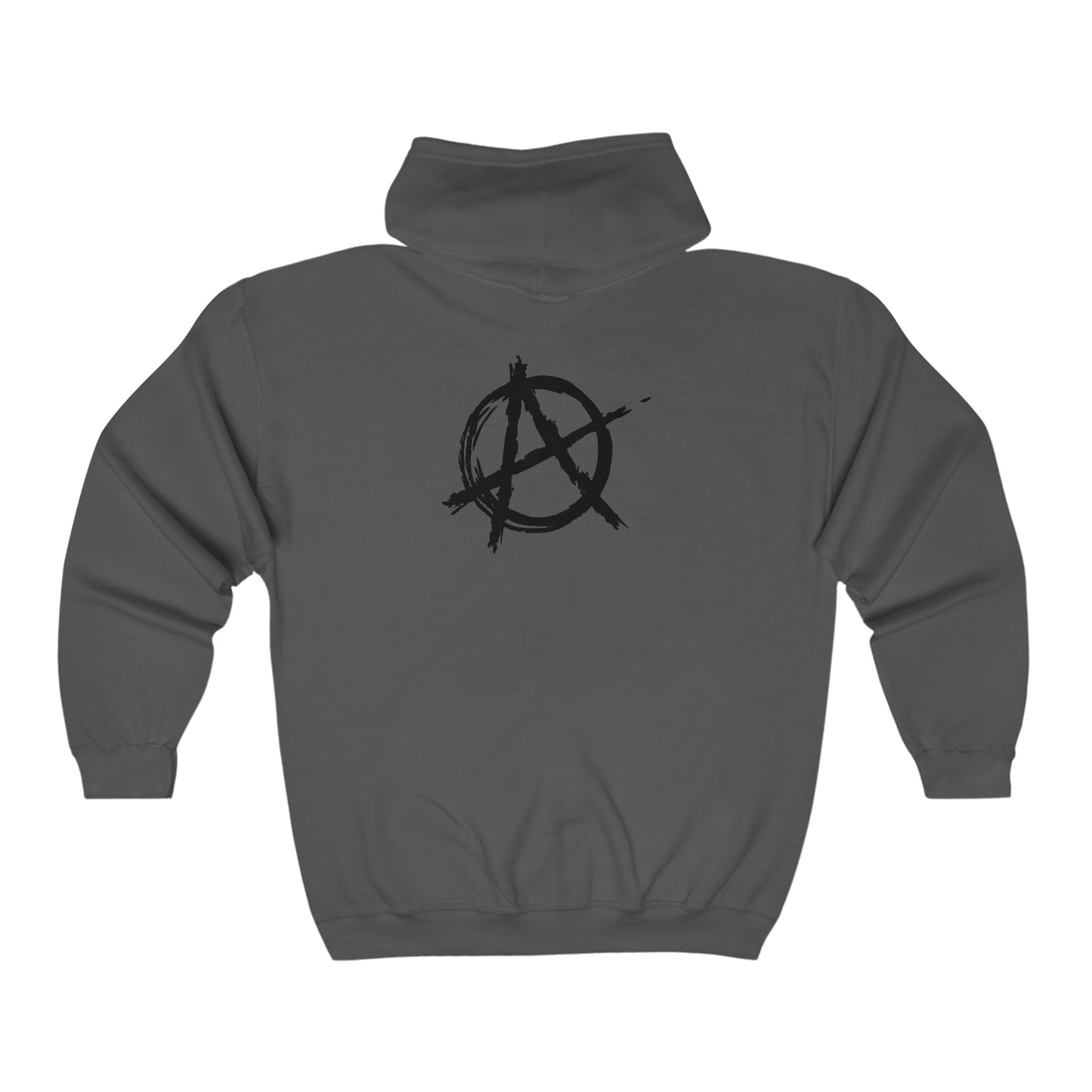 Anarchy (Black Decal) Unisex Heavy Blend™ Full Zip Hooded Sweatshirt