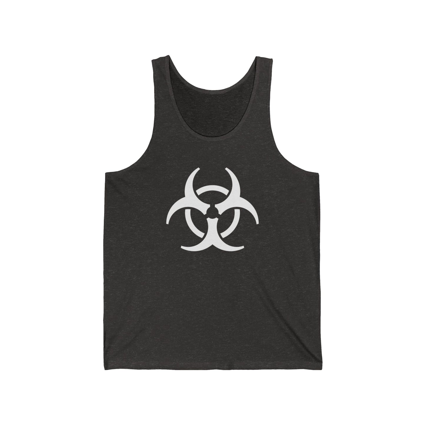 Biohazard (White Decal) Unisex Jersey Tank Top