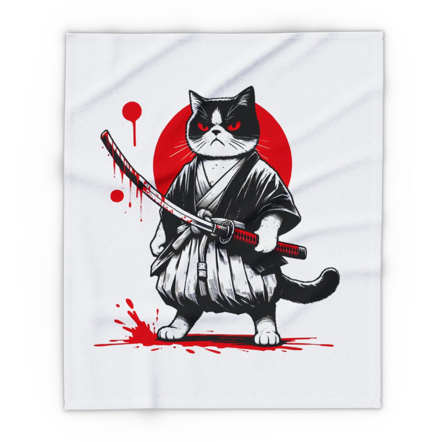 Mean Cat Arctic Fleece Blanket