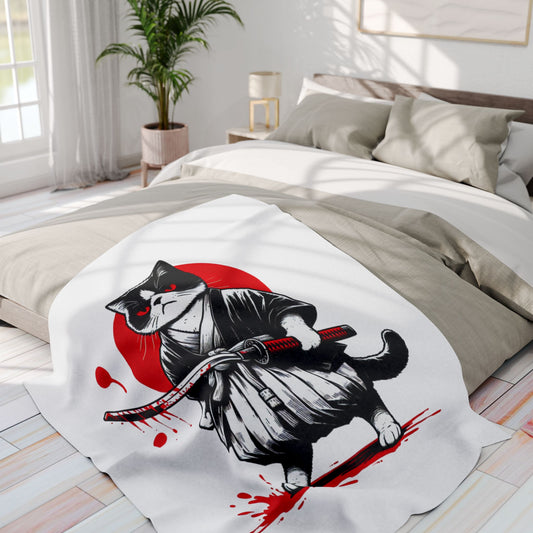 Mean Cat Arctic Fleece Blanket