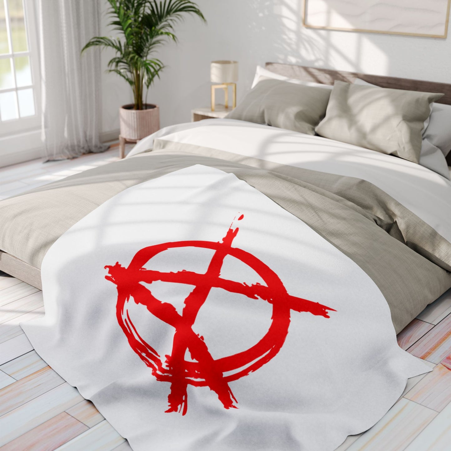 Anarchy (Red Decal) Arctic Fleece Blanket