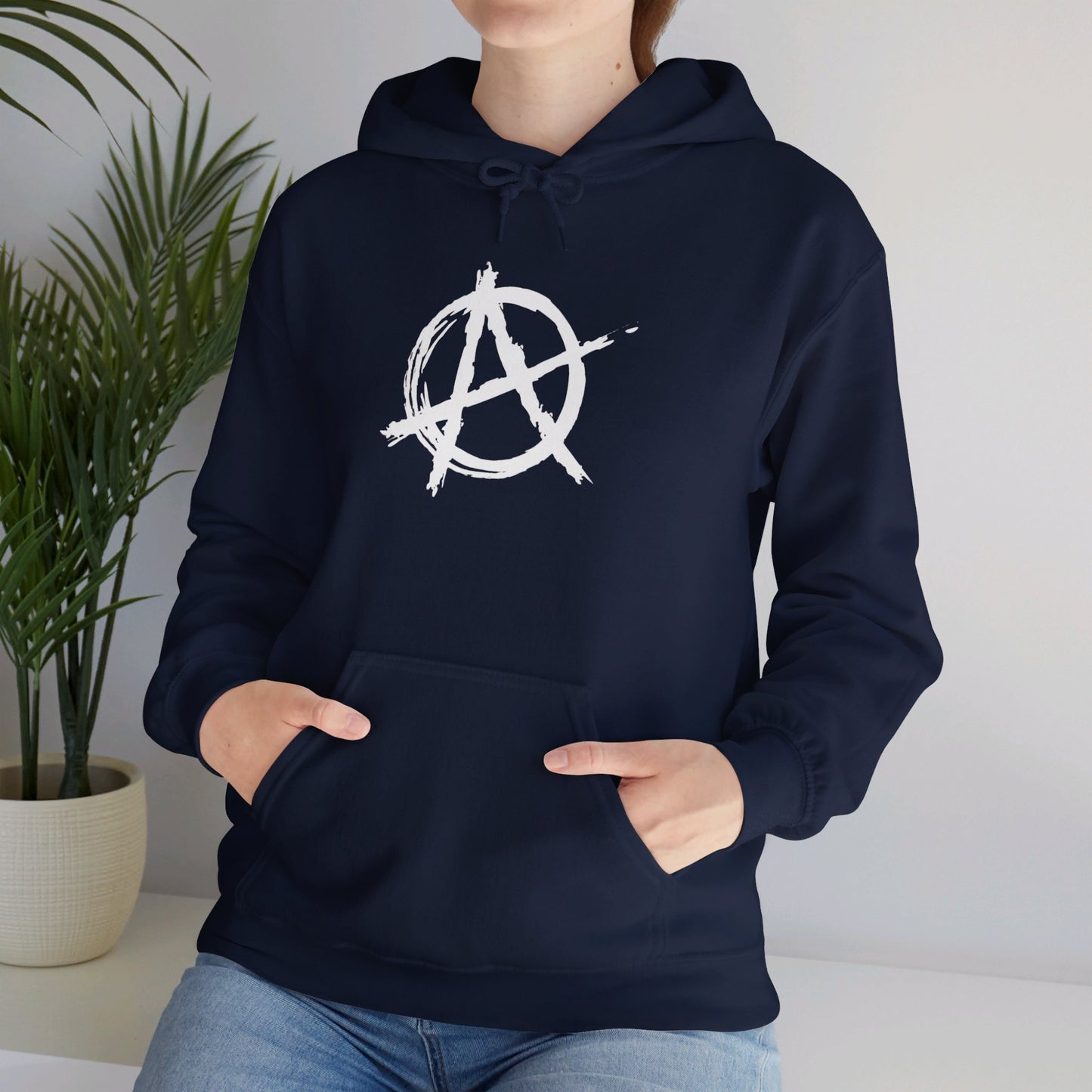 Anarchy (White Decal) Unisex Heavy Blend™ Hooded Sweatshirt