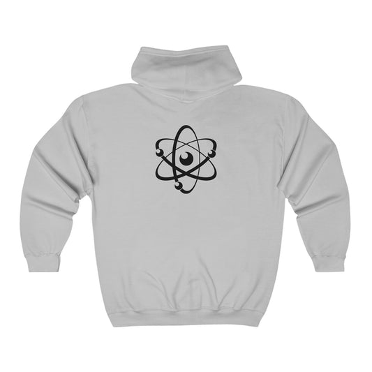 Atom (Black Decal) Unisex Heavy Blend™ Full Zip Hooded Sweatshirt