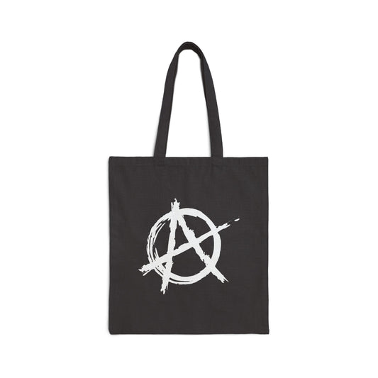 Anarchy (White Decal) Cotton Canvas Tote Bag