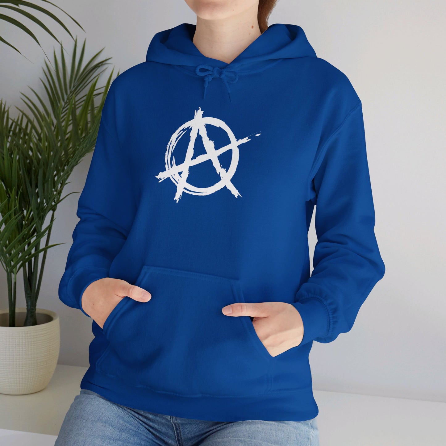 Anarchy (White Decal) Unisex Heavy Blend™ Hooded Sweatshirt