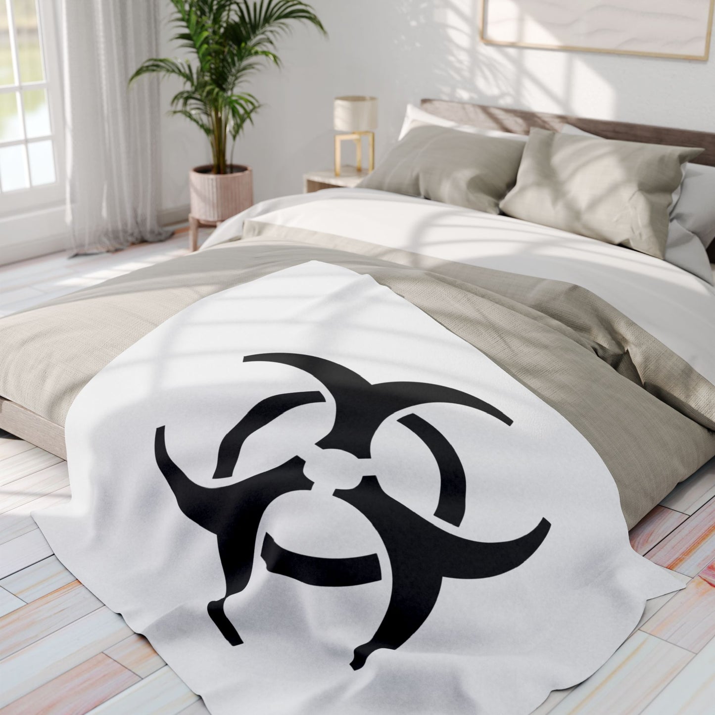 Biohazard (Black Decal) Arctic Fleece Blanket