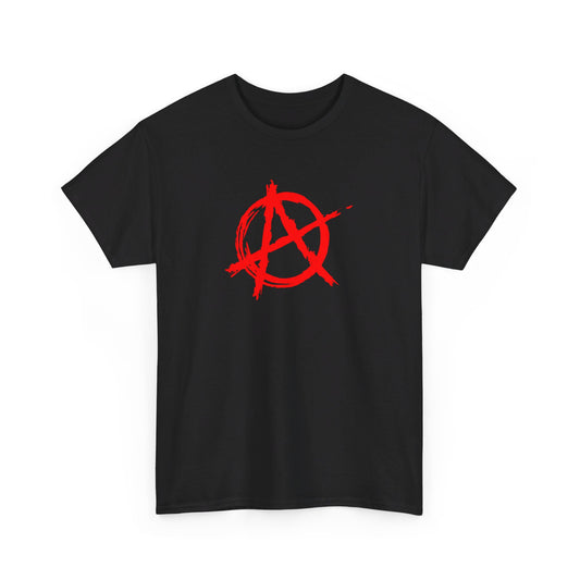 Anarchy (Red Decal) Unisex Heavy Cotton Tee