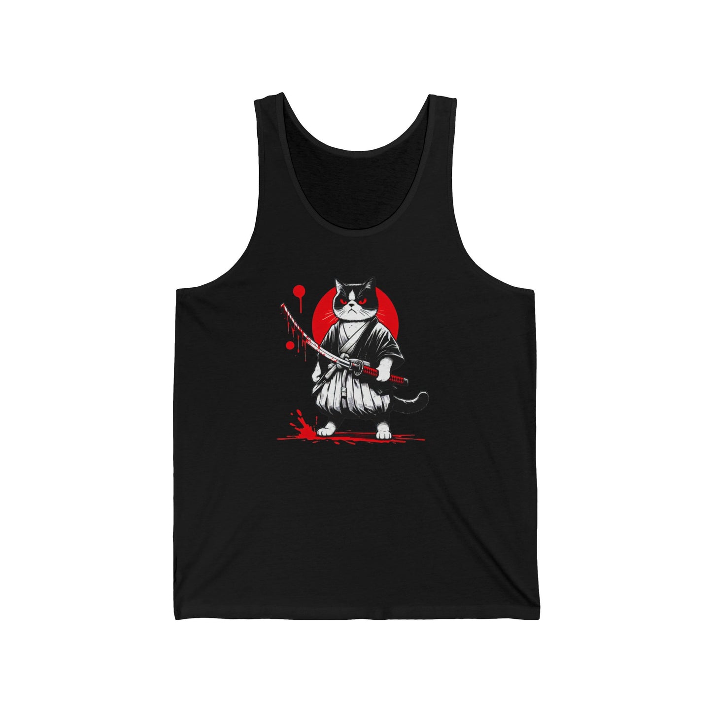 Mean Cat Unisex Jersey Tank Top